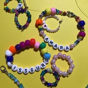 Custom beaded bracelets💕